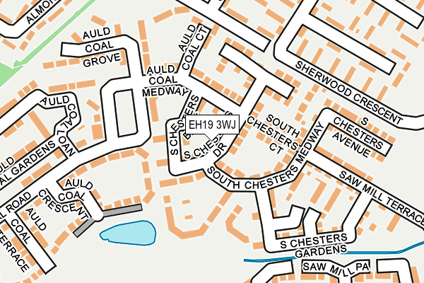 EH19 3WJ map - OS OpenMap – Local (Ordnance Survey) EH19 3WJ map - OS OpenMap – Local (Ordnance Survey)
