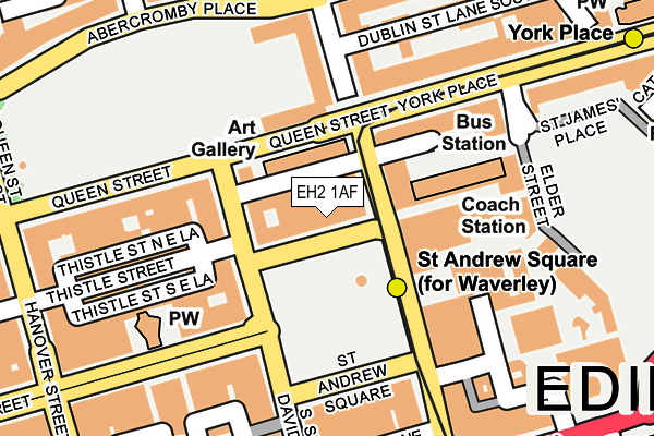 EH2 1AF map - OS OpenMap – Local (Ordnance Survey) EH2 1AF map - OS OpenMap – Local (Ordnance Survey)
