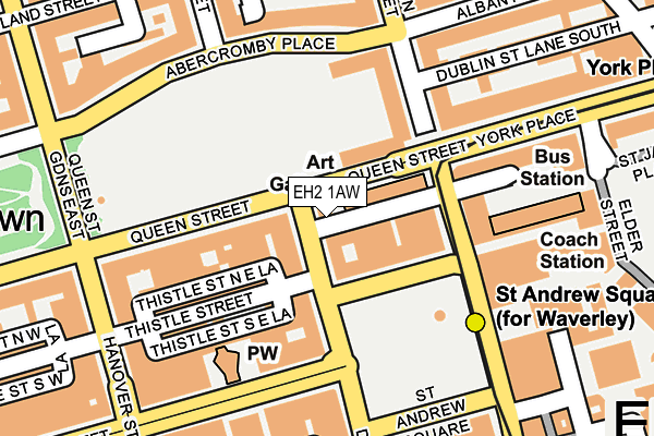 EH2 1AW map - OS OpenMap – Local (Ordnance Survey) EH2 1AW map - OS OpenMap – Local (Ordnance Survey)