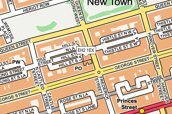 EH2 1EX map - OS OpenMap – Local (Ordnance Survey) EH2 1EX map - OS OpenMap – Local (Ordnance Survey)