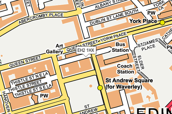EH2 1HX map - OS OpenMap – Local (Ordnance Survey) EH2 1HX map - OS OpenMap – Local (Ordnance Survey)