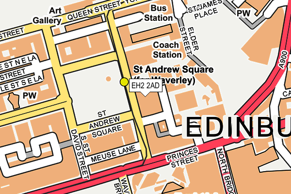 EH2 2AD map - OS OpenMap – Local (Ordnance Survey) EH2 2AD map - OS OpenMap – Local (Ordnance Survey)