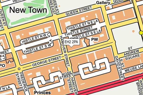 EH2 2PA map - OS OpenMap – Local (Ordnance Survey)