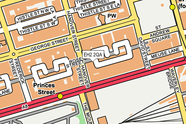 EH2 2QA map - OS OpenMap – Local (Ordnance Survey)