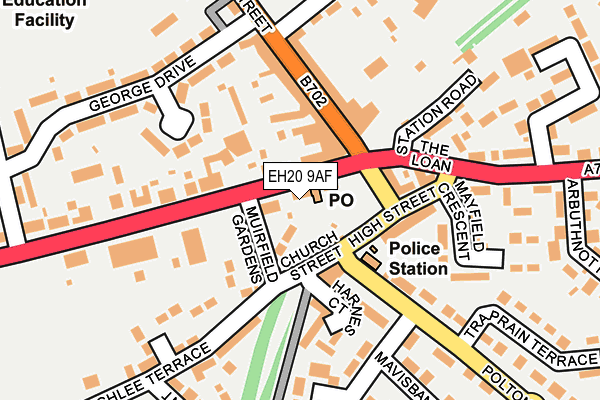EH20 9AF map - OS OpenMap – Local (Ordnance Survey) EH20 9AF map - OS OpenMap – Local (Ordnance Survey)