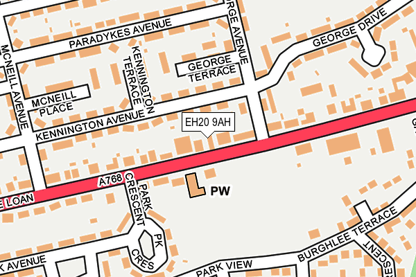 EH20 9AH map - OS OpenMap – Local (Ordnance Survey) EH20 9AH map - OS OpenMap – Local (Ordnance Survey)