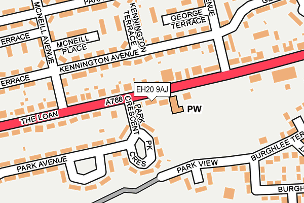 EH20 9AJ map - OS OpenMap – Local (Ordnance Survey) EH20 9AJ map - OS OpenMap – Local (Ordnance Survey)