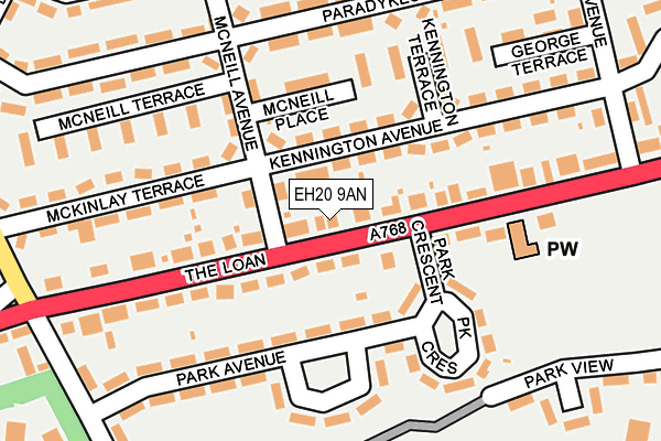 EH20 9AN map - OS OpenMap – Local (Ordnance Survey) EH20 9AN map - OS OpenMap – Local (Ordnance Survey)