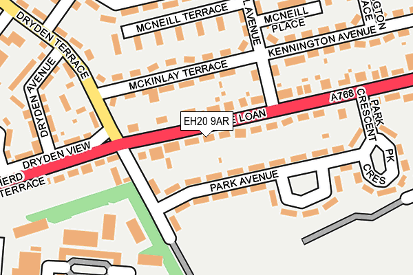 EH20 9AR map - OS OpenMap – Local (Ordnance Survey) EH20 9AR map - OS OpenMap – Local (Ordnance Survey)