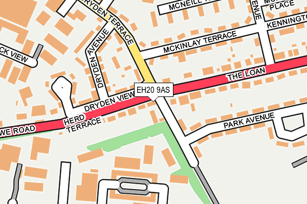 EH20 9AS map - OS OpenMap – Local (Ordnance Survey) EH20 9AS map - OS OpenMap – Local (Ordnance Survey)