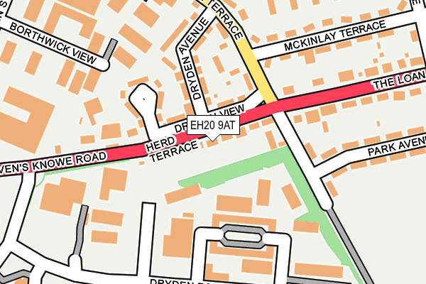 EH20 9AT map - OS OpenMap – Local (Ordnance Survey) EH20 9AT map - OS OpenMap – Local (Ordnance Survey)