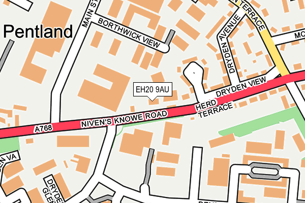 EH20 9AU map - OS OpenMap – Local (Ordnance Survey) EH20 9AU map - OS OpenMap – Local (Ordnance Survey)