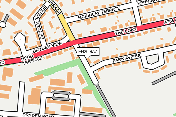 EH20 9AZ map - OS OpenMap – Local (Ordnance Survey) EH20 9AZ map - OS OpenMap – Local (Ordnance Survey)