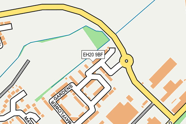 EH20 9BF map - OS OpenMap – Local (Ordnance Survey) EH20 9BF map - OS OpenMap – Local (Ordnance Survey)