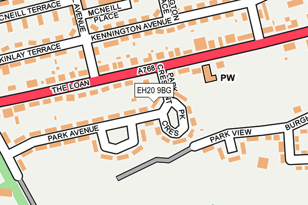 EH20 9BG map - OS OpenMap – Local (Ordnance Survey) EH20 9BG map - OS OpenMap – Local (Ordnance Survey)