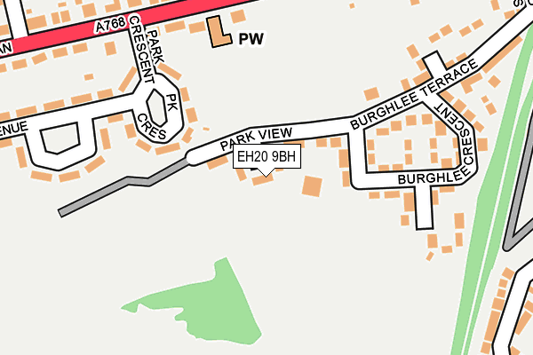 EH20 9BH map - OS OpenMap – Local (Ordnance Survey) EH20 9BH map - OS OpenMap – Local (Ordnance Survey)