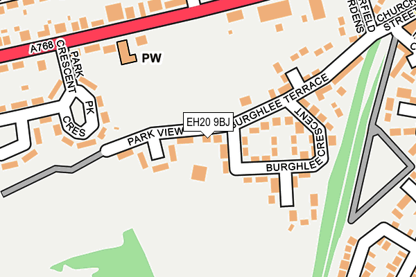 EH20 9BJ map - OS OpenMap – Local (Ordnance Survey) EH20 9BJ map - OS OpenMap – Local (Ordnance Survey)