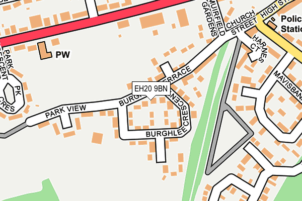 EH20 9BN map - OS OpenMap – Local (Ordnance Survey) EH20 9BN map - OS OpenMap – Local (Ordnance Survey)