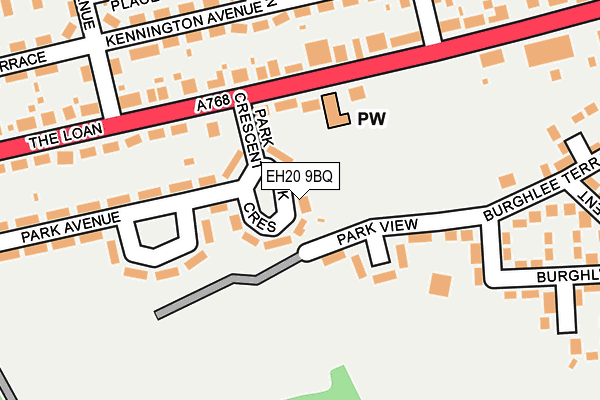 EH20 9BQ map - OS OpenMap – Local (Ordnance Survey) EH20 9BQ map - OS OpenMap – Local (Ordnance Survey)