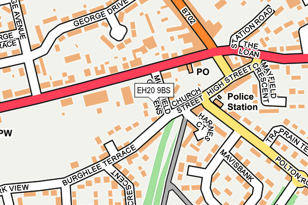EH20 9BS map - OS OpenMap – Local (Ordnance Survey) EH20 9BS map - OS OpenMap – Local (Ordnance Survey)