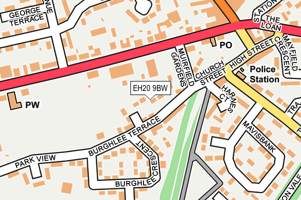EH20 9BW map - OS OpenMap – Local (Ordnance Survey) EH20 9BW map - OS OpenMap – Local (Ordnance Survey)