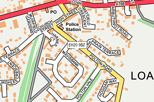 EH20 9BZ map - OS OpenMap – Local (Ordnance Survey) EH20 9BZ map - OS OpenMap – Local (Ordnance Survey)