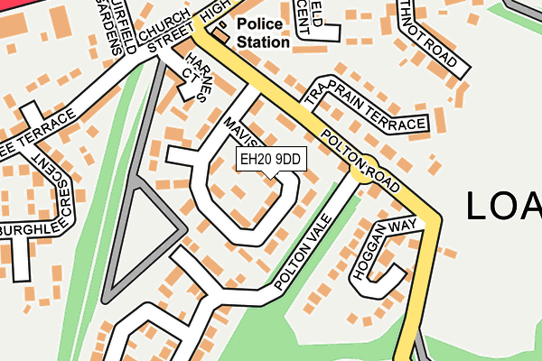 EH20 9DD map - OS OpenMap – Local (Ordnance Survey) EH20 9DD map - OS OpenMap – Local (Ordnance Survey)