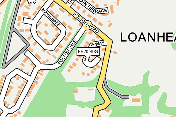 EH20 9DG map - OS OpenMap – Local (Ordnance Survey) EH20 9DG map - OS OpenMap – Local (Ordnance Survey)