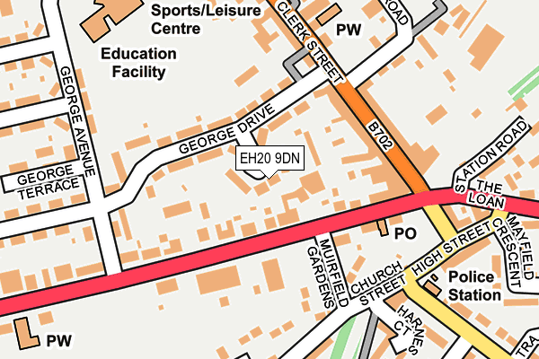 EH20 9DN map - OS OpenMap – Local (Ordnance Survey) EH20 9DN map - OS OpenMap – Local (Ordnance Survey)