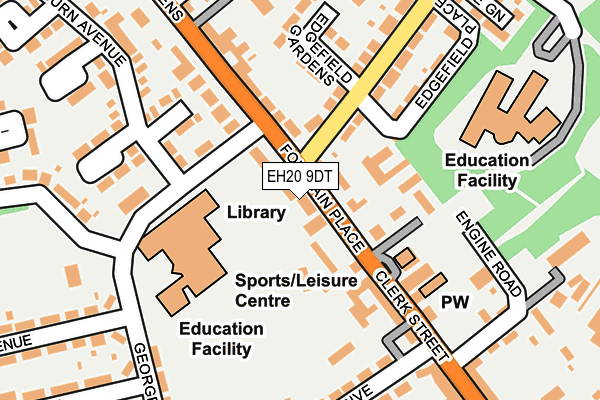 EH20 9DT map - OS OpenMap – Local (Ordnance Survey) EH20 9DT map - OS OpenMap – Local (Ordnance Survey)