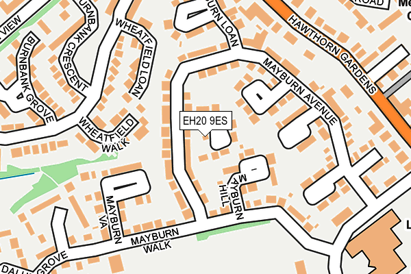 EH20 9ES map - OS OpenMap – Local (Ordnance Survey) EH20 9ES map - OS OpenMap – Local (Ordnance Survey)