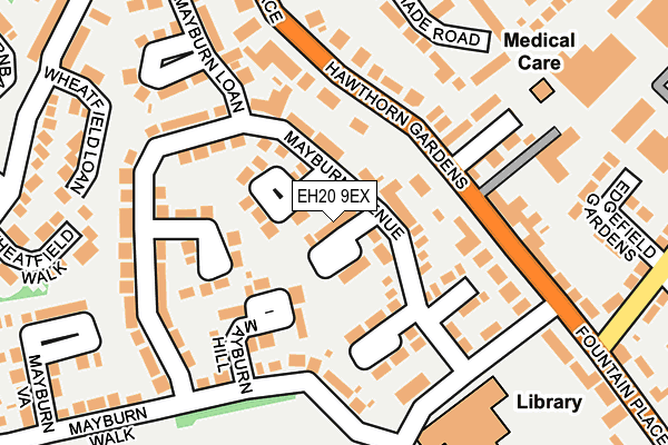 EH20 9EX map - OS OpenMap – Local (Ordnance Survey) EH20 9EX map - OS OpenMap – Local (Ordnance Survey)