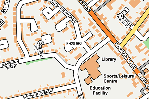 EH20 9EZ map - OS OpenMap – Local (Ordnance Survey) EH20 9EZ map - OS OpenMap – Local (Ordnance Survey)