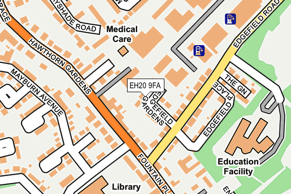 EH20 9FA map - OS OpenMap – Local (Ordnance Survey) EH20 9FA map - OS OpenMap – Local (Ordnance Survey)