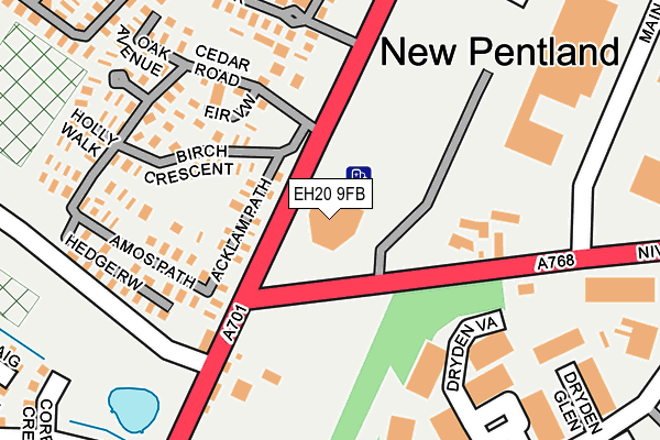 EH20 9FB map - OS OpenMap – Local (Ordnance Survey) EH20 9FB map - OS OpenMap – Local (Ordnance Survey)