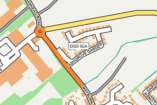 EH20 9GA map - OS OpenMap – Local (Ordnance Survey) EH20 9GA map - OS OpenMap – Local (Ordnance Survey)