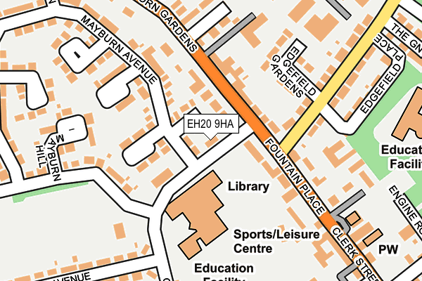 EH20 9HA map - OS OpenMap – Local (Ordnance Survey) EH20 9HA map - OS OpenMap – Local (Ordnance Survey)