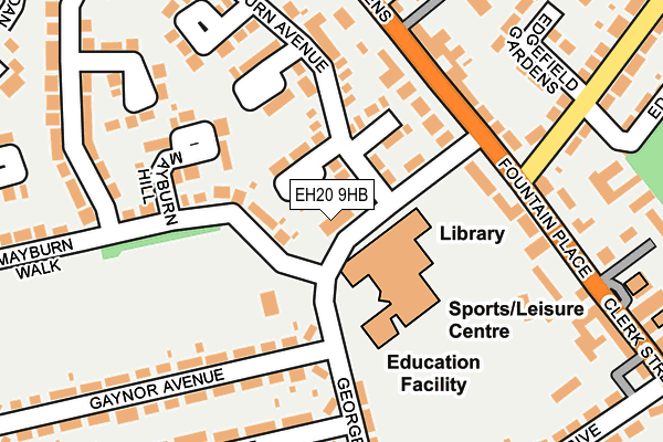 EH20 9HB map - OS OpenMap – Local (Ordnance Survey) EH20 9HB map - OS OpenMap – Local (Ordnance Survey)