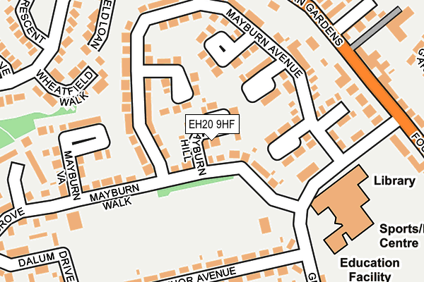 EH20 9HF map - OS OpenMap – Local (Ordnance Survey) EH20 9HF map - OS OpenMap – Local (Ordnance Survey)
