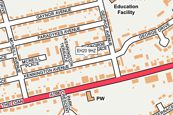 EH20 9HZ map - OS OpenMap – Local (Ordnance Survey) EH20 9HZ map - OS OpenMap – Local (Ordnance Survey)