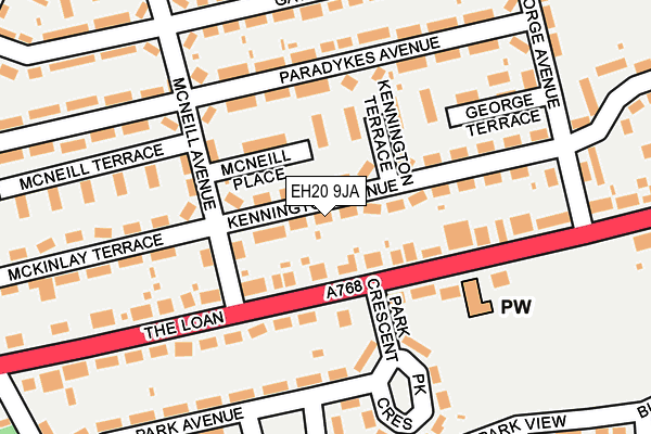 EH20 9JA map - OS OpenMap – Local (Ordnance Survey) EH20 9JA map - OS OpenMap – Local (Ordnance Survey)
