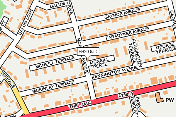 EH20 9JD map - OS OpenMap – Local (Ordnance Survey) EH20 9JD map - OS OpenMap – Local (Ordnance Survey)