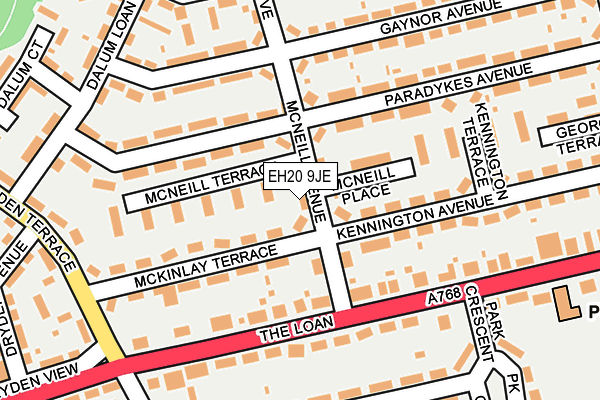 EH20 9JE map - OS OpenMap – Local (Ordnance Survey) EH20 9JE map - OS OpenMap – Local (Ordnance Survey)