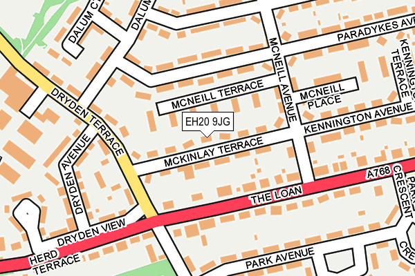 EH20 9JG map - OS OpenMap – Local (Ordnance Survey) EH20 9JG map - OS OpenMap – Local (Ordnance Survey)