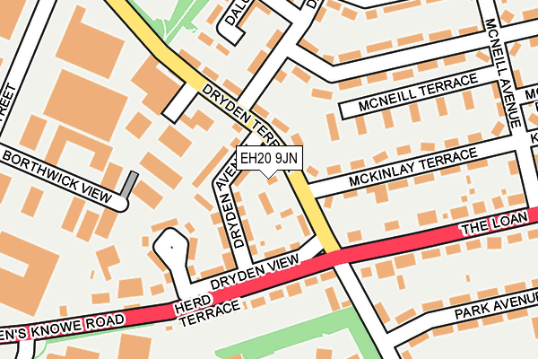 EH20 9JN map - OS OpenMap – Local (Ordnance Survey) EH20 9JN map - OS OpenMap – Local (Ordnance Survey)