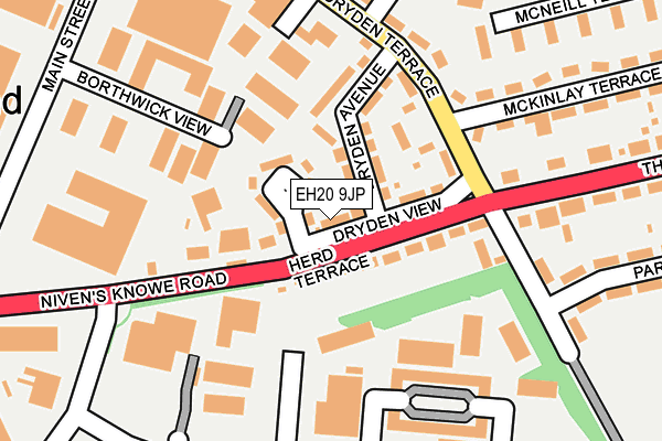 EH20 9JP map - OS OpenMap – Local (Ordnance Survey) EH20 9JP map - OS OpenMap – Local (Ordnance Survey)
