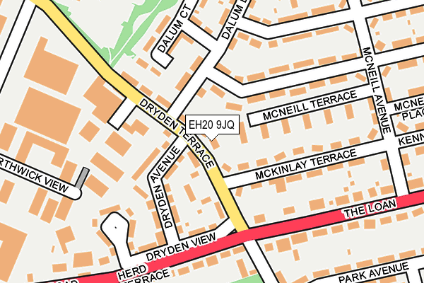 EH20 9JQ map - OS OpenMap – Local (Ordnance Survey) EH20 9JQ map - OS OpenMap – Local (Ordnance Survey)
