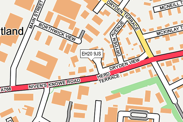 EH20 9JS map - OS OpenMap – Local (Ordnance Survey) EH20 9JS map - OS OpenMap – Local (Ordnance Survey)