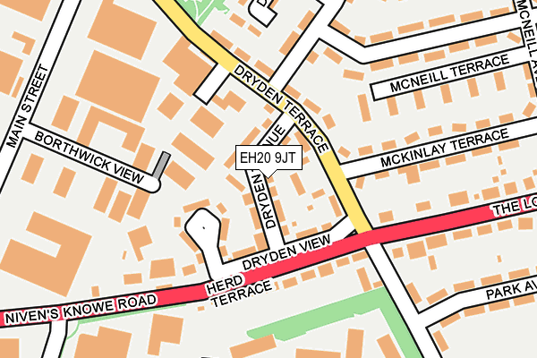EH20 9JT map - OS OpenMap – Local (Ordnance Survey) EH20 9JT map - OS OpenMap – Local (Ordnance Survey)