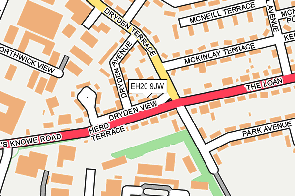EH20 9JW map - OS OpenMap – Local (Ordnance Survey) EH20 9JW map - OS OpenMap – Local (Ordnance Survey)